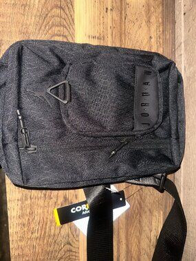 Jordan Black Crossbody Sling Bag Logo Strap